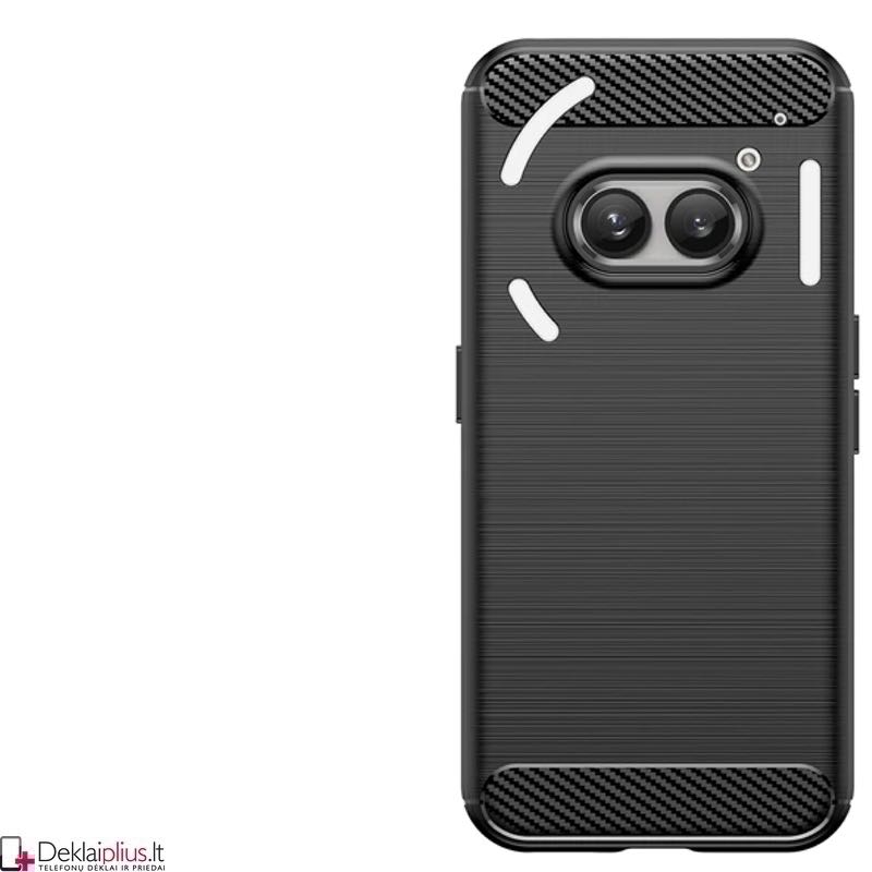 Carbon guminis dėklas - juodas (Nothing Phone 2A/Nothing Phone 2A Plus) Carbon guminis dėklas - juodas (Nothing Phone 2A/Nothing Phone 2A Plus)